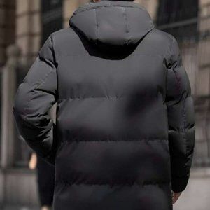 Drawstring Hooded Puffer Coat 